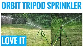 REVIEW Orbit Brass Impact Sprinkler on Tripod 58308Z  I LOVE IT!