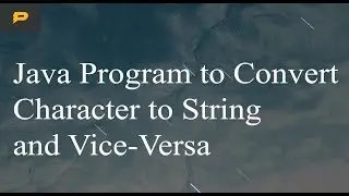 Java Program to Convert Character Array to String
