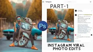 photoshop scooty photo editing tutorial PART-1  - instagram viral photo editing tutorial | R4S