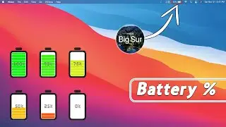 How To Enable Battery Percentage On macOS BigSur