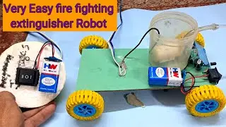 fire fighting extinguisher Robot || without arduino || easy auto fire alarm extinguisher work Robot