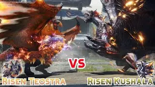 Risen Teostra VS Risen Kushala Daora! Who'se the Strongest Monster in Title Update 3 | MH Sunbreak