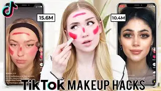 Trying WEIRD Makeup Hacks From TikTok | are these a waste of time?!