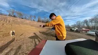 Hawkeye WMA Rifle/Handgun Range, My first handgun shooting