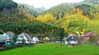 BEAUTIFUL COUNTRY - UKRAINE! Transcarpathia from the bus window. Villages and mountains, beauty!