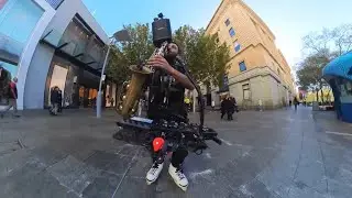 Surprising Perth playing sax while rollerblading with Shmoné ​⁠(@ShmoneProject)
