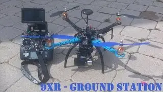 Turnigy 9XR  ground station (Hobbyking fpv mounting arm + receiver + Screen + Cellphone)