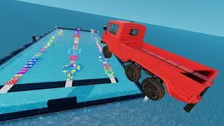 This BeamNG Obstacle Course Map Was BUILT  For Multiplayer!