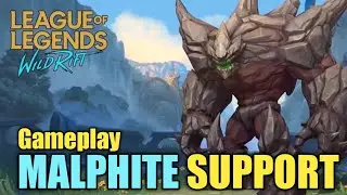 MALPHITE SUPPORT GAMEPLAY WILDRIFT 2022 | LAWAN BLITZCRANK SUPPORT
