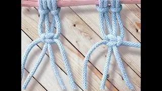 Macrame tutorial: how to make left and right square knot