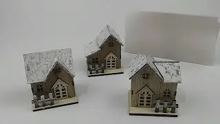 Luminous Wooden House Ornament