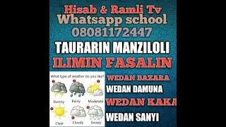 Hisabi manzilolin damuna,bazara,bazara,kaka, sanyi.