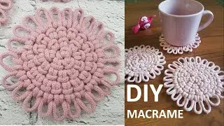 DIY | macrame tea coaster (paso a paso)  | подстаканник для чая макраме
