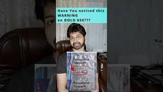 Have you noticed this warning on Dolo 650? #dolo650 #paracetamoltablet #medicine #fever #isdolosafe?