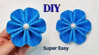 How to make flower using sparkle sheet | DIY flowers using EVA foam sheets | how to make flowers