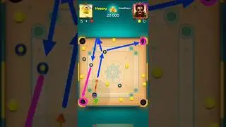 Carrom pool trick shot never see you again like this 