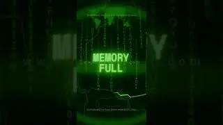 MEMORY FULL   Retro CRT green screen glitch text animation