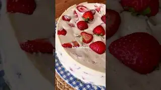 Postre de fresas con crema 🍓🤤 #recetas #postres #sobremesa