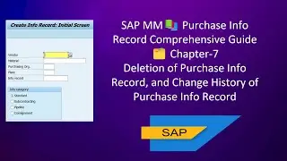 Deletion of the Purchasing Info Record in SAP 