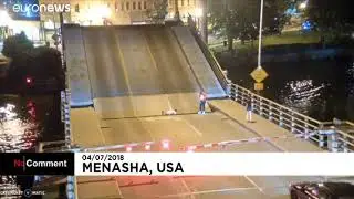 [Shocking].Cyclist Tries To Jump Drawbridge, Immediately Regrets It.