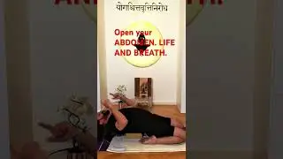 Open your ABDOMEN.  The space of your organs and breath.