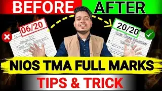 How to get Full Marks in Nios TMA | How to Make TMA For Nios Class 12 | How to Write TMA in Nios