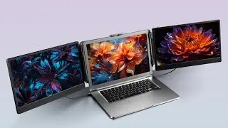 Screen Laptops Extender Triple Monitor - 14 Portable Monitor FHD 1080P