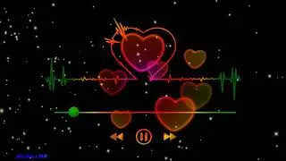 New black screen heart bit love audio spectrum video footage