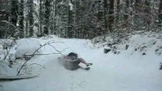 semipro semi nude redheaded snowsurfer