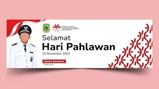 Spanduk Hari Pahlawan 2023 - Free CDR File #edukasigrafis