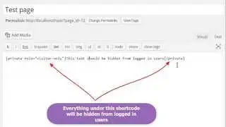[WordPress] Hide any Text, Video, Image, Form from Logged-in Users