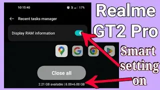 Realme phone Display RAM information Show Popular smart setting on #realme #phone #setting