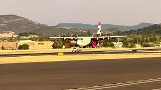AC-130 Water Tanker Landing from Salt Creek Fire