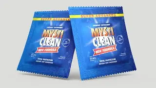 Detergent Powder Packaging Pouch Design in Illustrator