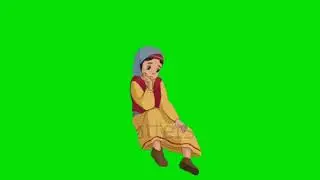 a girl walking and sitting ... green screen video... no copy right (free)...