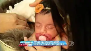 BALANÇO GERAL -  Fotos inusitadas! bebês ficam à vontade em estúdio