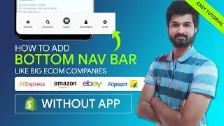Add a Sticky Bottom Navigation Bar in Shopify | Without App | 