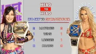IYO SKY VS Charlotte Flair wrestling statistics comparison video | IYO SKY | Charlotte Flair |