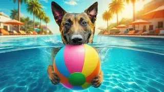 Afternoon at the pool with Seven 🌊
