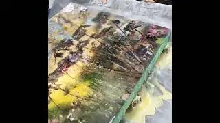 Pouring wax on photographs – Encaustic