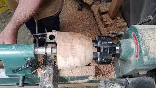Woodturning a bowl #short