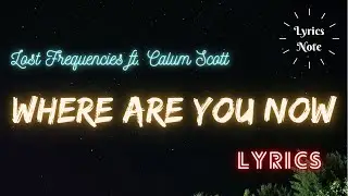 Lost Frequencies ft Calum Scott - Where Are You Now (Lyrics)