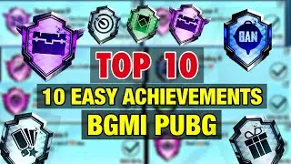 TOP 10 | top 10 easy achievements pubg mobile | top 10 easy achievements bgmi | top 10 achievements
