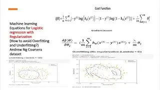 #5- Regularization in Logistic Regression equations from scratch(Andrew Ng Coursera Course)