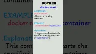 Docker command 27 | docker restart | DevOps Training | Preethi DevOps