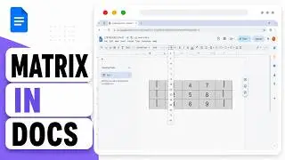 How to Type Matrix in Google Docs (Math Matrix Entry)