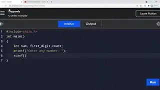 find first digit of given number in c