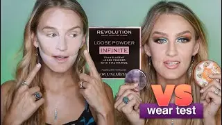 🤯 Makeup Revolution INFINITE Loose Powder VS Coty Airspun wear test