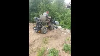 Установка контргруза Покраска мини погрузчика 2