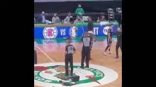 KYRIE IRVING STEPS ON THE CELTICS LOGO...